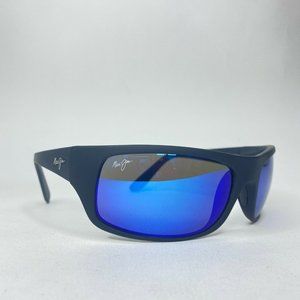 Maui Jim Sunglasses Mens Peahi MJ 202-2M-SGH Wrap Black Polarized Gray 3259c